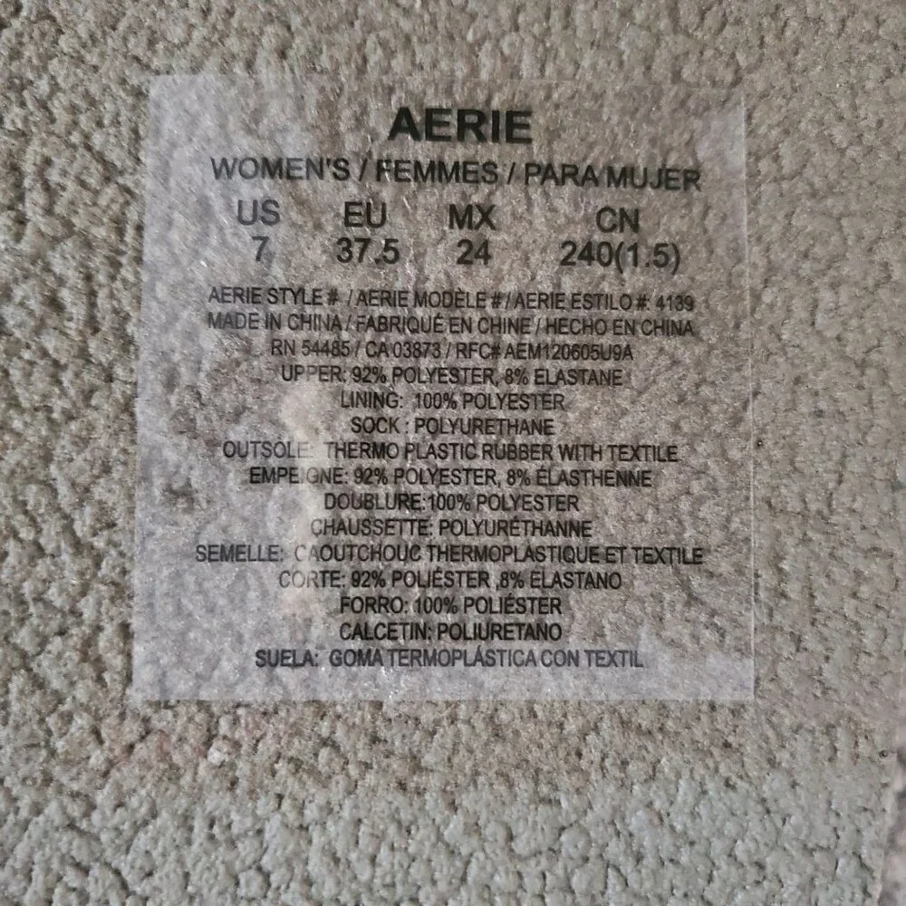 Aerie Women's Velvet Double Criss-Cross Strap Slip-On Sandals Gray Size 7 NWOT - Picture 7 of 10